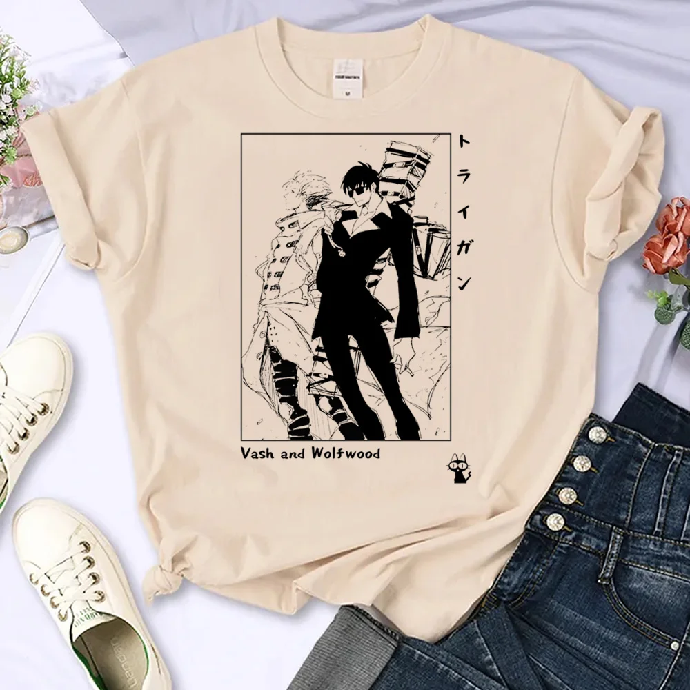 

Топ Trigun, Женский дизайнерский Топ Y2K, Графический Топ для девушек, дизайнерская японская одежда из аниме