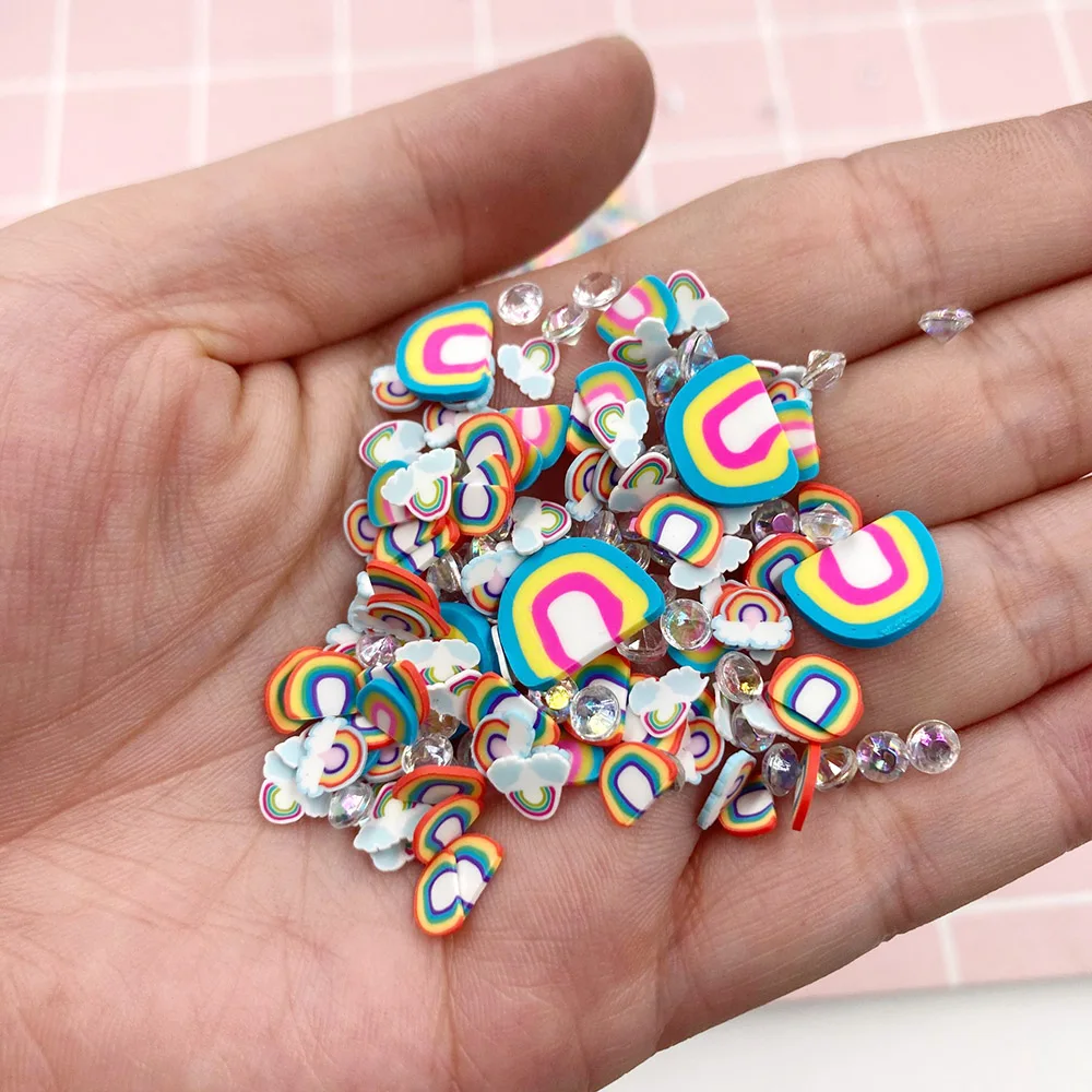 100 г цветной радуги и облака полимерная глина посыпка для поделки своими руками