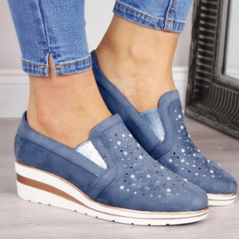 

Autumn Women Flat Bling Sneakers Casual Vulcanized Shoes Female Lace Up Ladies Platform Comfort Crystal Loafers Fashion Shoes