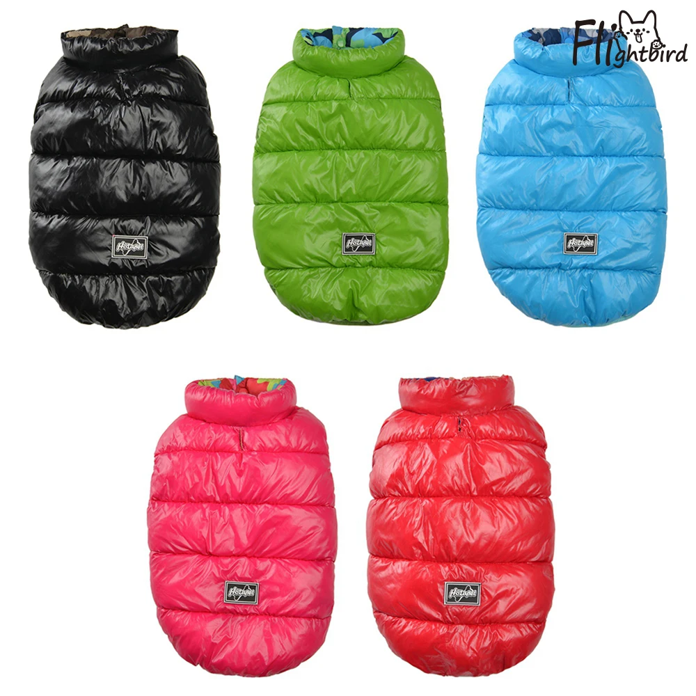 

Winter Reversible Dog Clothes Coat Windproof Clothing Jackets Warm Dog Pet Clothes Vest for Small Medium Dog Chihuahua Bulldog