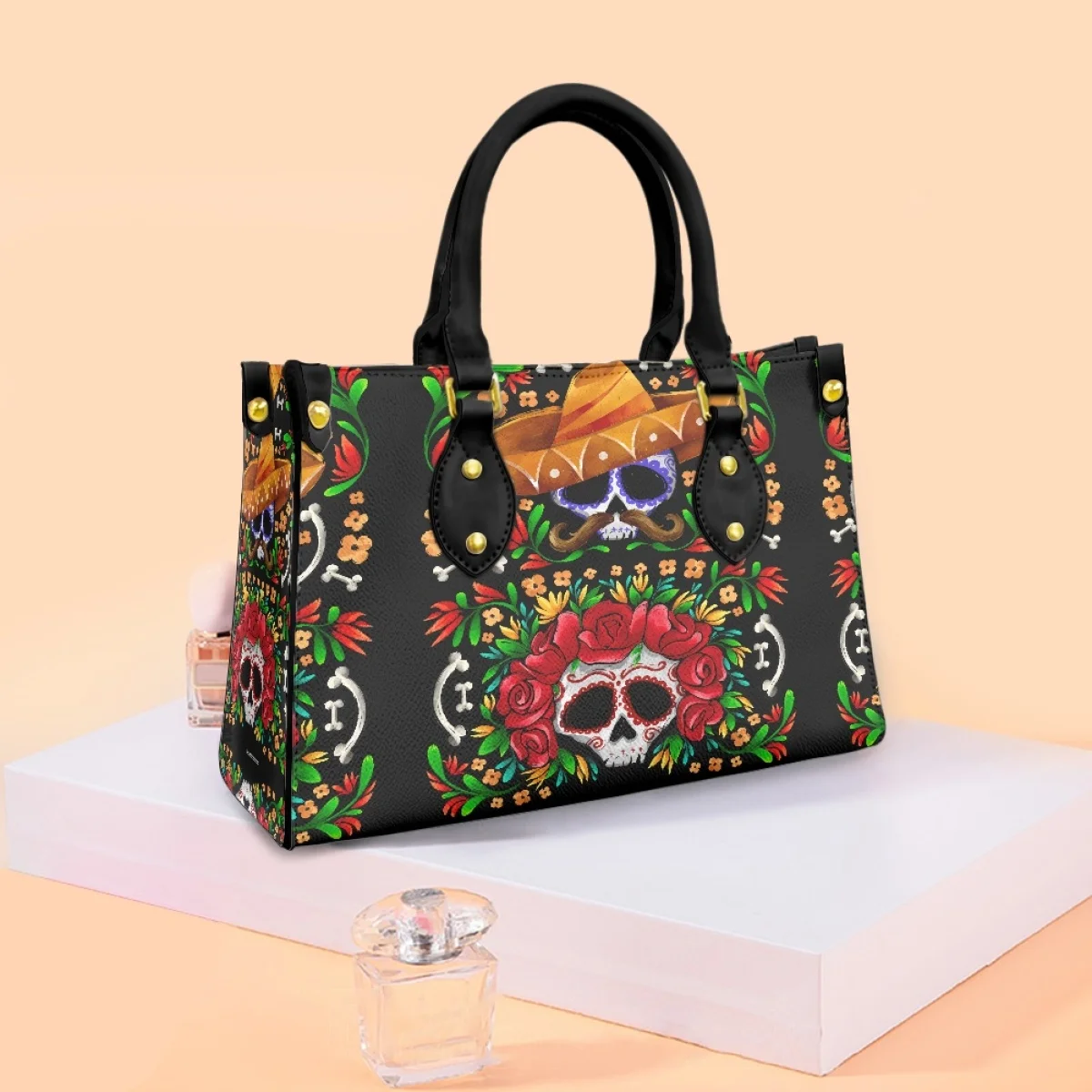 

Horrible Skulls Design Luxe Women's Shoulder Bag Teen Girls Shopper Bags Ladies Handbags Personalized Customization Street