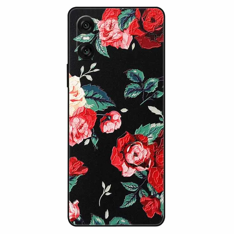 Чехол для Sony Xperia 10 VI силиконовый мраморный мягкий чехол крутые чехлы с принтом 1