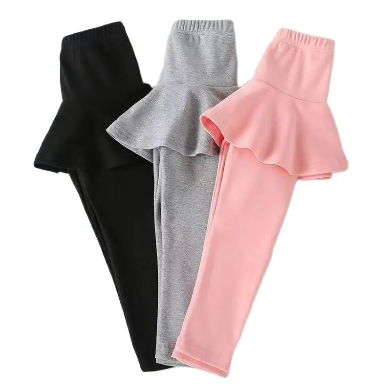Детские леггинсы с юбкой Сезон весна-осень Леггинсы для девочек Хлопковые брюки