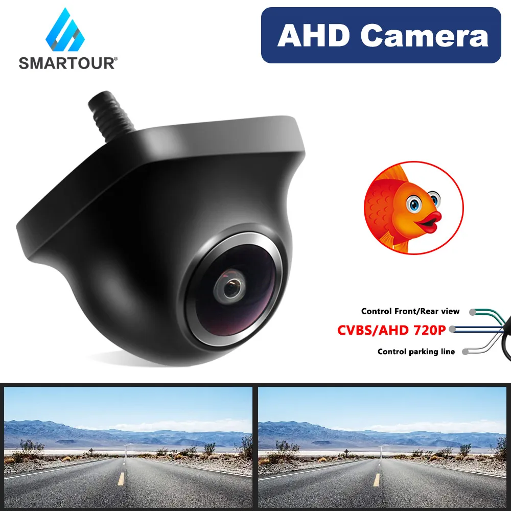 

SMARTOUR HD Car Rear Front Side View Camera AHD CCD 170 Fisheye Lens Night Vision Car Reversing Backup Universal Camera