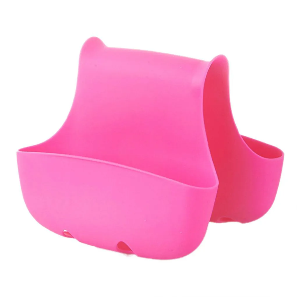

1pc Harmless Healthy Double Sink Sided Kitchen Sink Sponge Holder Bag Drain Dish Cloths bathroom Faucets Basket