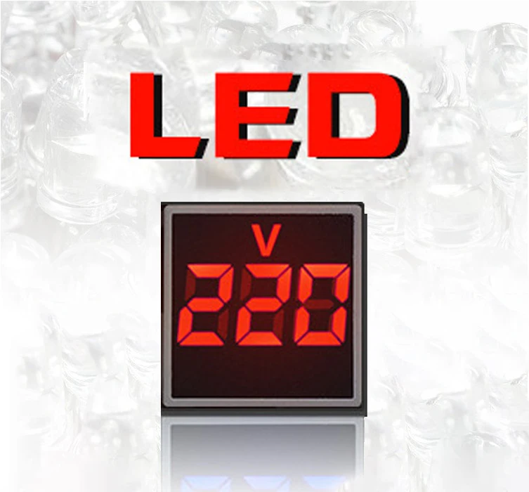 

Square Panel LED Digital Voltage Meter Indicator AC20-500V Voltmeter Ammeter For Line Measurement Value Light Signal Simulation