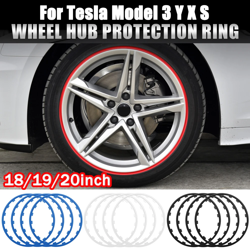 

18/19/20inch Car Wheel Rims Protector Decor Strips Tire Guard Lines for Tesla Model 3 Y S X 2017 2018 2019 2020 2021 2022 2023