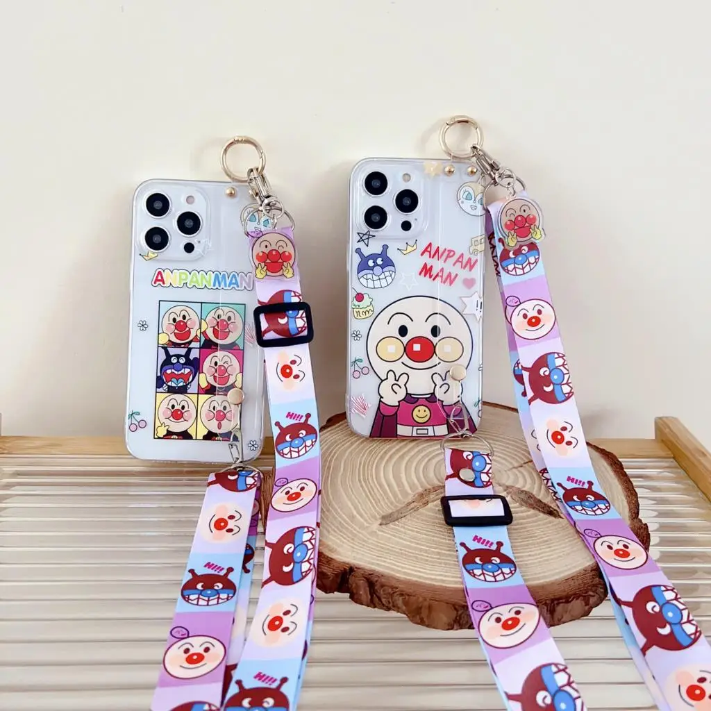 Чехол для Samsung Galaxy S8 S9 S10 S20 S21 S22 S23 Plus Ultra S21FE Note 9 10 20 Anpanman ремешок на запястье с