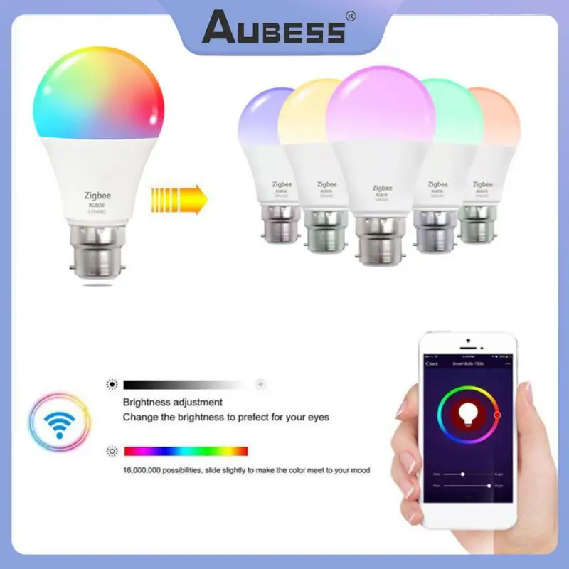 

Умная Светодиодная лампа Tuya Zigbee, светильник ПА для умного дома, совместима с Alexa Google Home