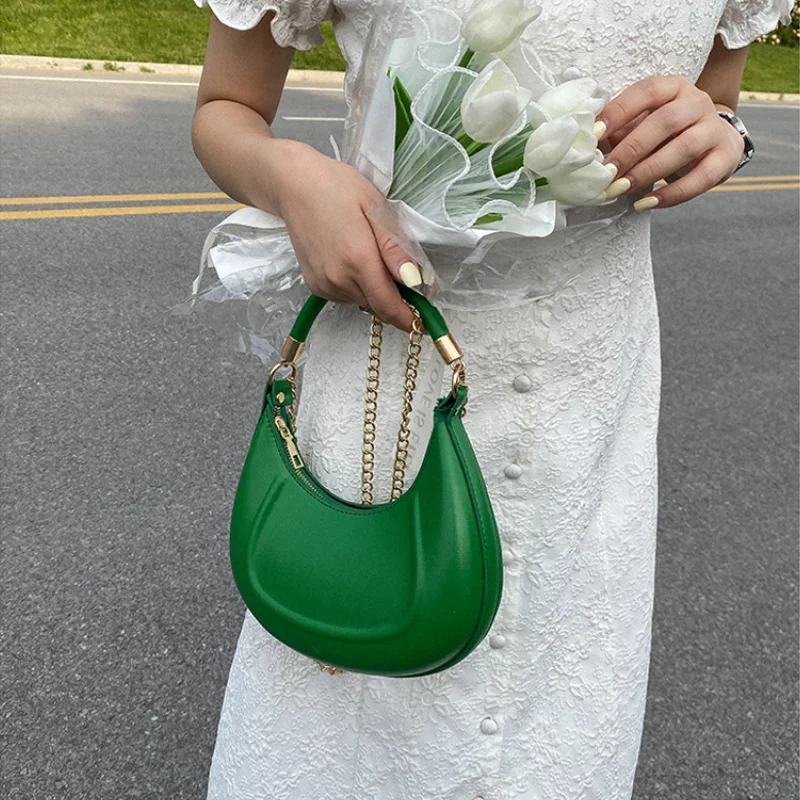 Женская сумка Хобо, роскошный дизайн 2023, Новая Винтажная сумка, кожаный клатч, кошелек, маленькие сумки на плечо для женщин, сумки через плечо на цепочке