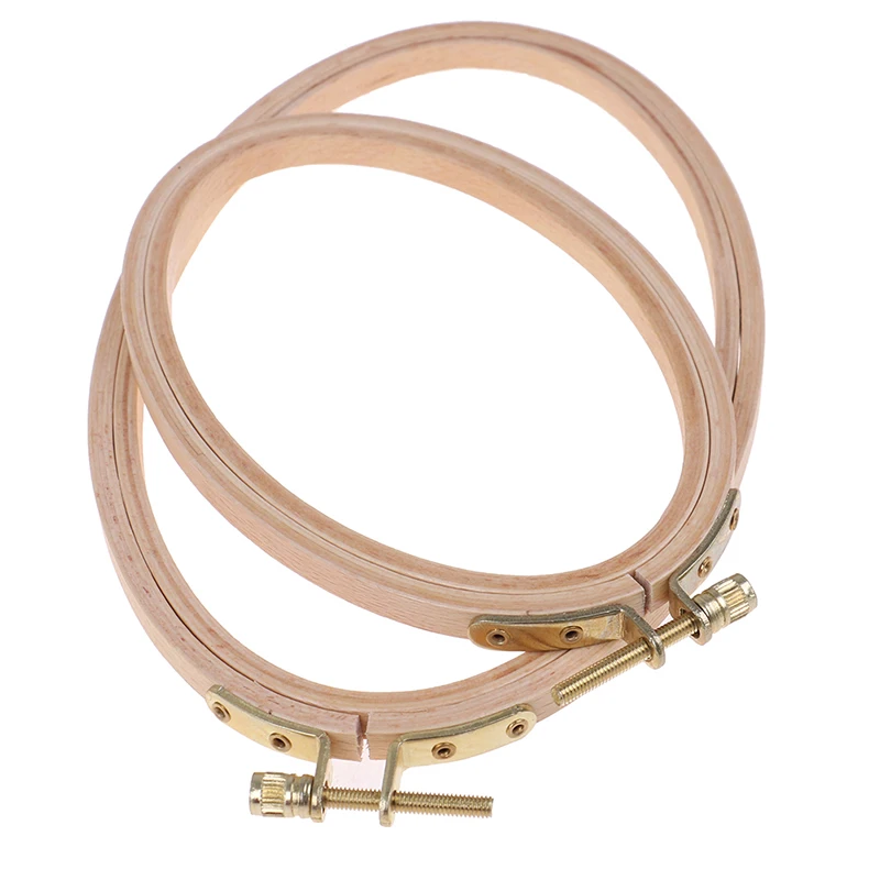 

16/21CM Wooden Bamboo Embroidery Frame Oval Embroidery Hoop Ring Cross Stitch Machine DIY Needlecraft Household Sewing Tool