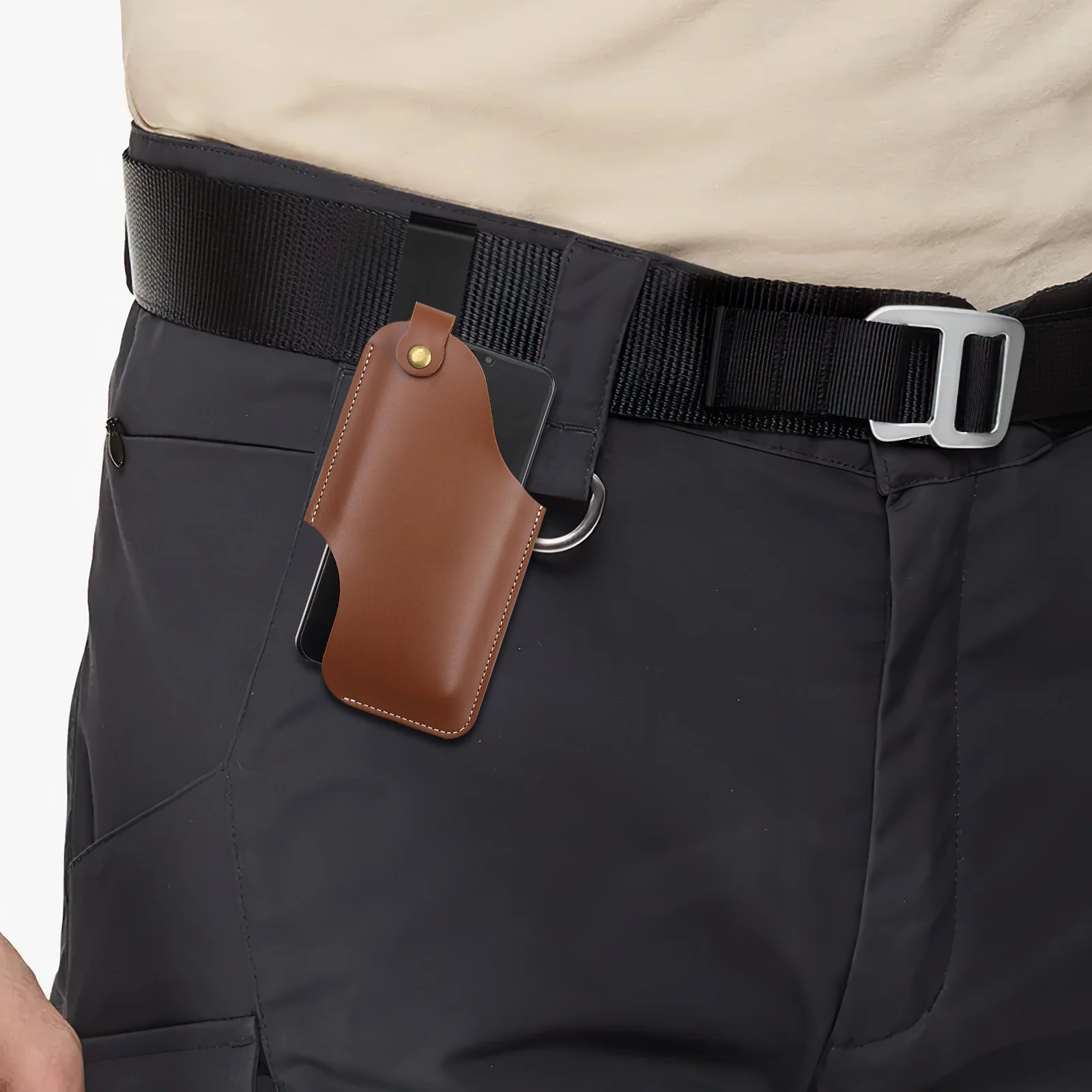 10 Pcs Key Holder Metal Belt Clip Hook Clasp Pocket Pouch Tuckable Black Accessory for Wallets Work