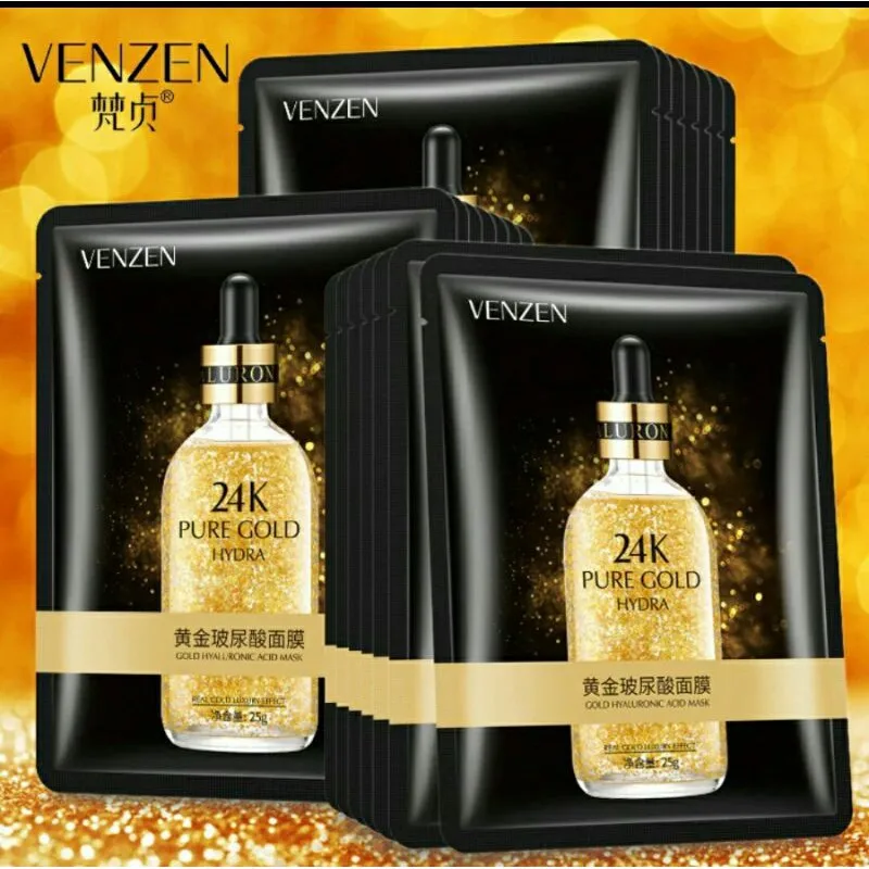 

WHOLESALE VENZEN 24K Pure Gold Facial Mask