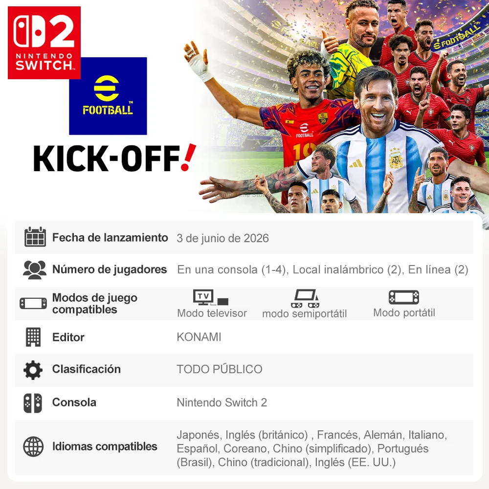 Начало футбольного матча! Игры для Nintendo Switch 2: Физические карточные игры для консоли NS2, 100% новые и оригинальные, с поддержкой испанского языка. Горячие предложения! (art.: 3920dbfef6d67) - 3920dbfef6d67