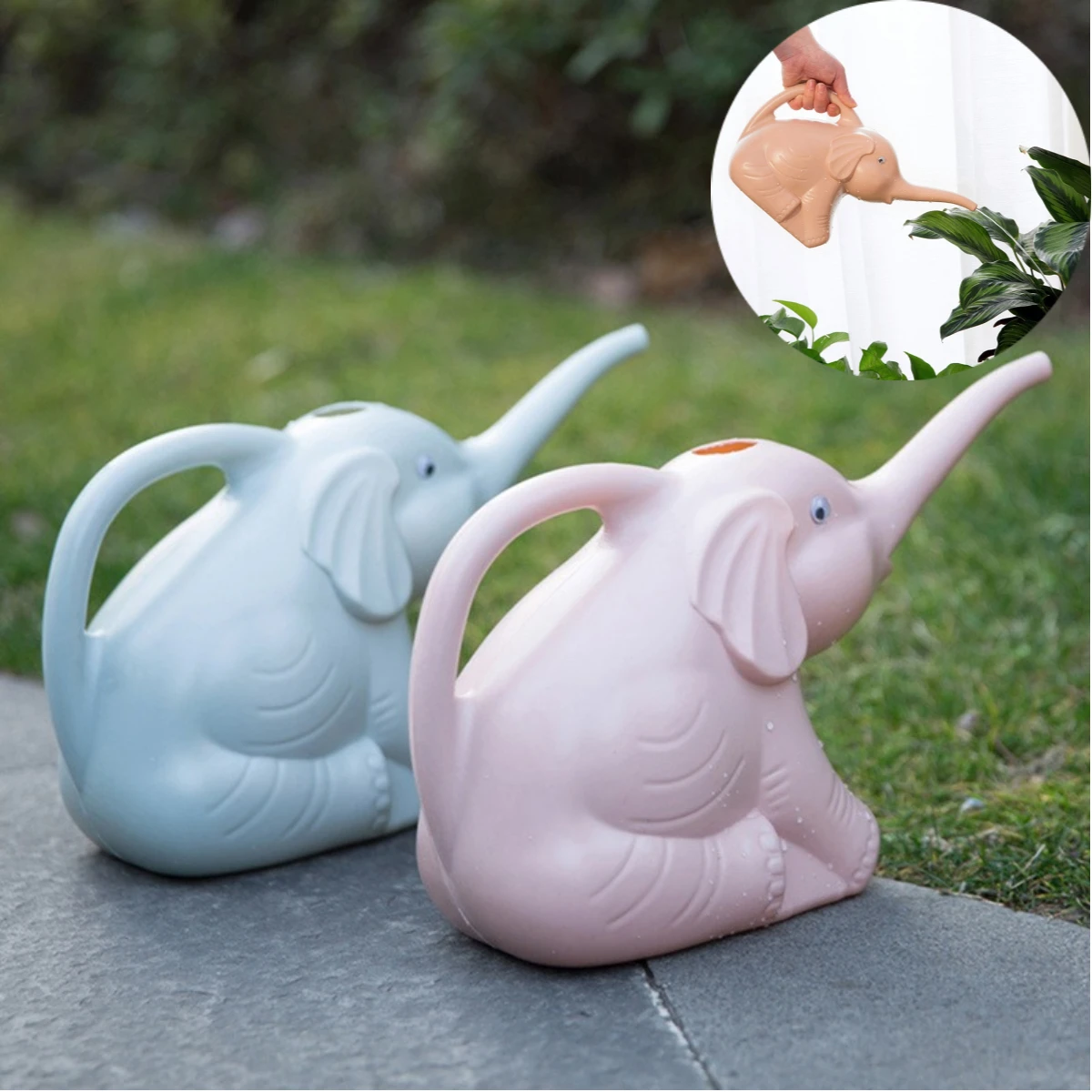 1pc Elephant Shape Watering Can Home Garden Flowers Tool Succulents Potted Gardening Water Bottle Plant Watering Pot 30x18x12cm