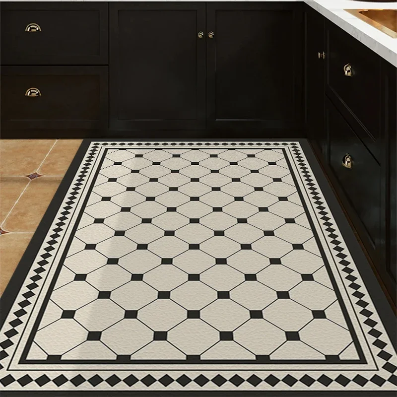 

Кухонный напольный коврик Водонепроницаемый ковер Украшение дома Коврик большой площади Маслостойкие коврики из ПВХ Кожаные коврики Alfombra ПВХ 주방매트 Graciasחcatoriilj проведения