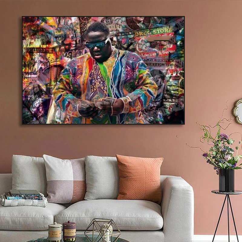 

Singer Star Poster Graffiti Pop Wall Art Posters and Prints Street Art Canvas Painting For Living Room Home Decoration Cuadros