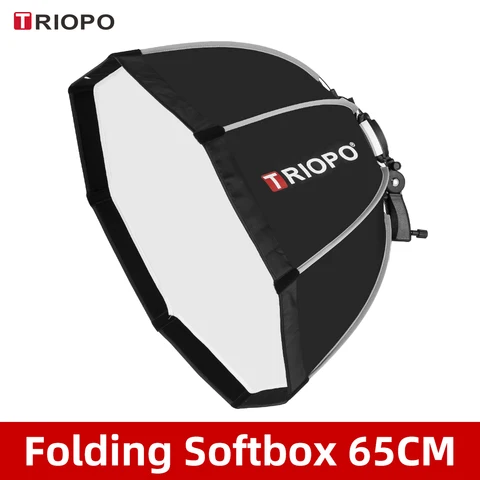 Софтбокс Triopo 55 см, 65 см, 90 см, 120 см с сотовой сеткой для внешней вспышки, софтбокс для Canon Godox