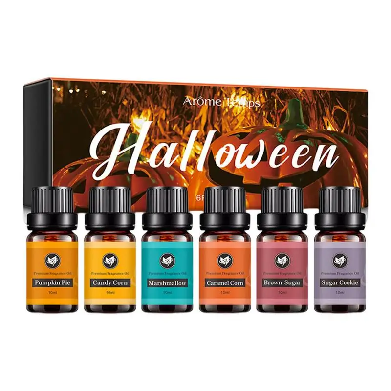 

Aromatherapy Oil Set Halloween theme 6pcs Essential Oils Kit Aroma Fragrance Oil for Candles Diffuser Humidifier Air Freshener