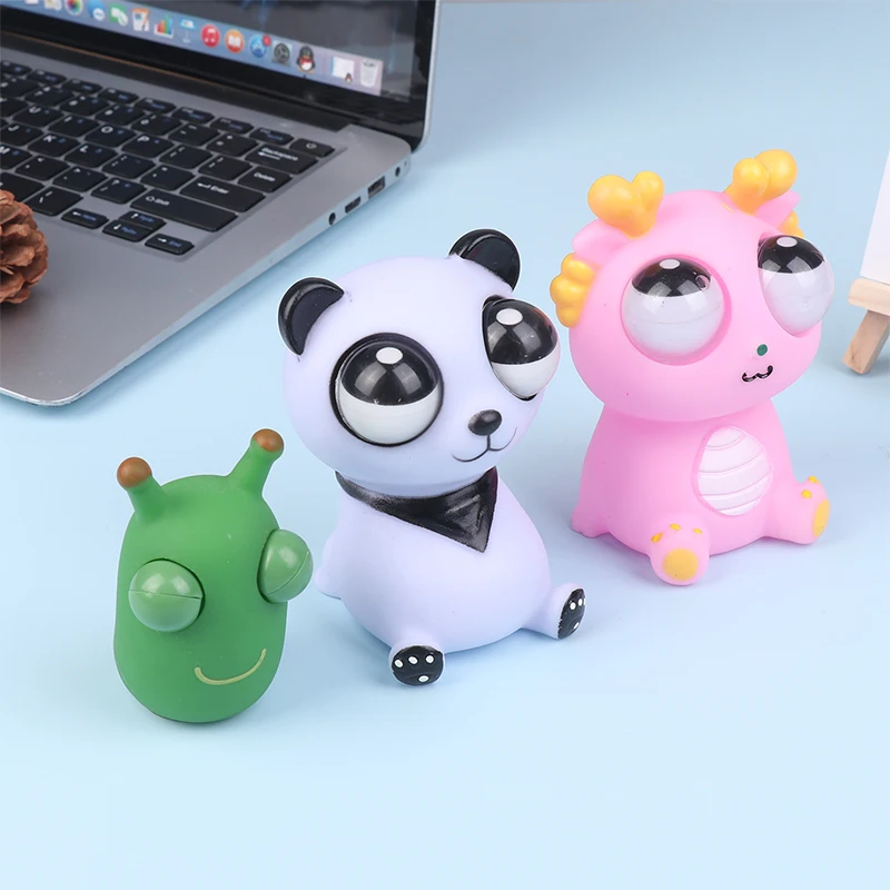 Игрушки-сжималки Мультяшные большие глаза овощной червь игрушки-сжималки для