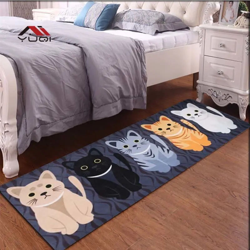 

3D Printing Cartoon Cat Rug for Bedroom Living Room Carpet for Kitchen Floor Mats Home Decor Non-Slip Floor Pad Rug 10 Sizes