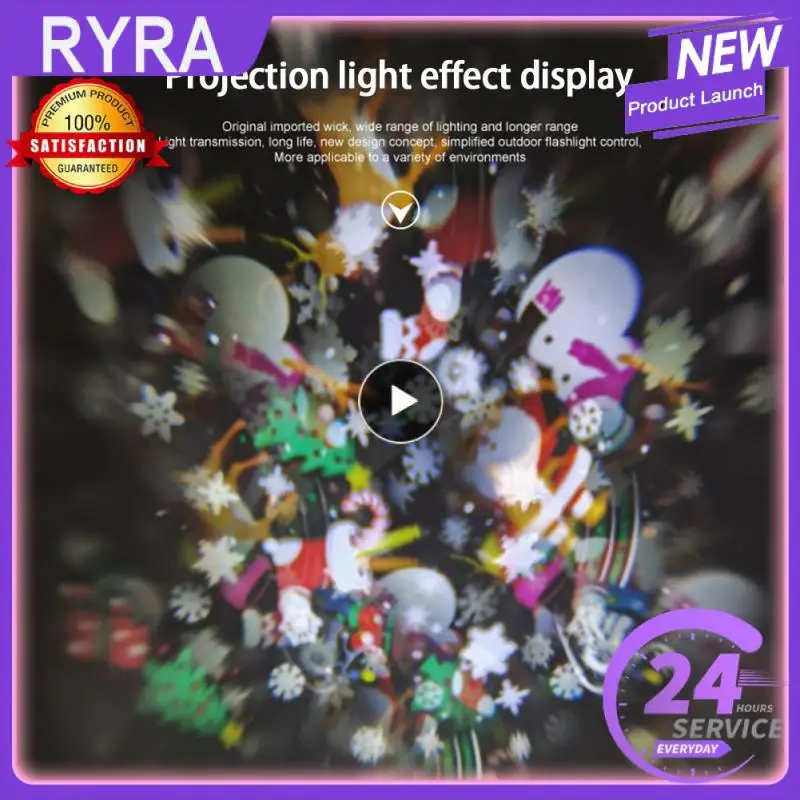 

Patterns New Year Christmas Decoration LED Laser Projector Light Snowflake Projection Lamp Stage Indoor Lighting Decor Gifts