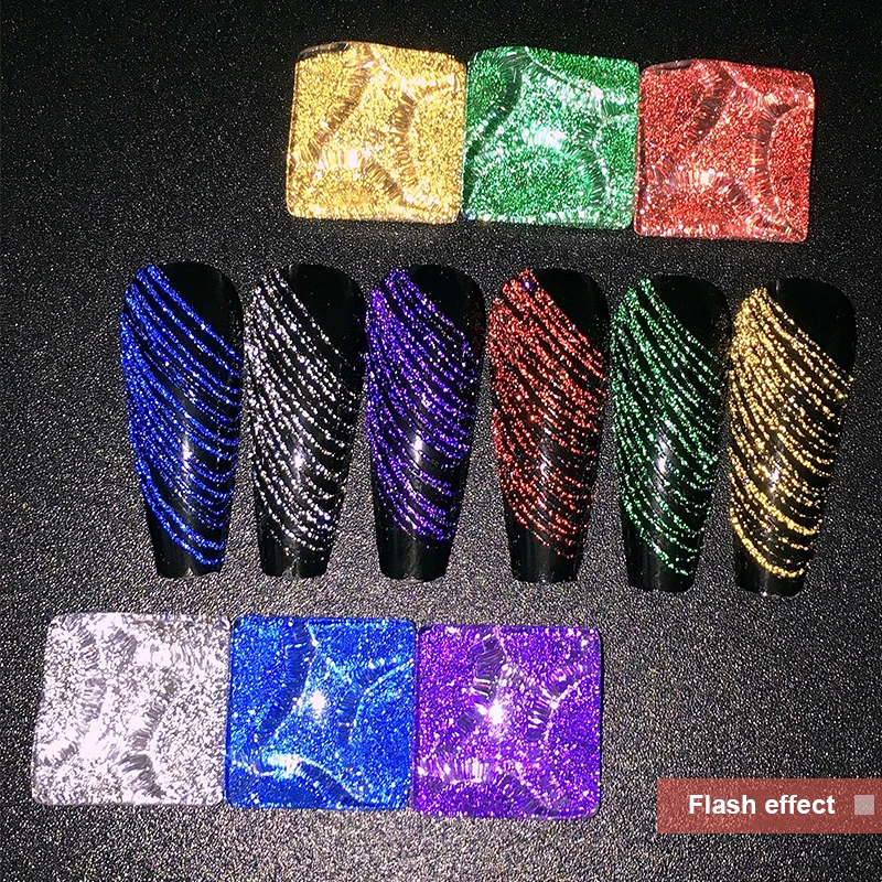 

Nails Drawing Polish Nail Art Gel 12 Colors Soak Off Uv Led Gel Diy Painting Varnishes Spider Cobweb Gel Manicure