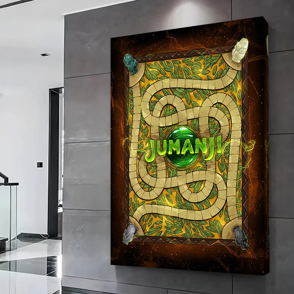 Фото Плакат с принтом Jumanji, настраиваемые картины, настенная живопись на холсте для украшения геймера, домашний эстетический декор комнаты, палочка Deko №2
