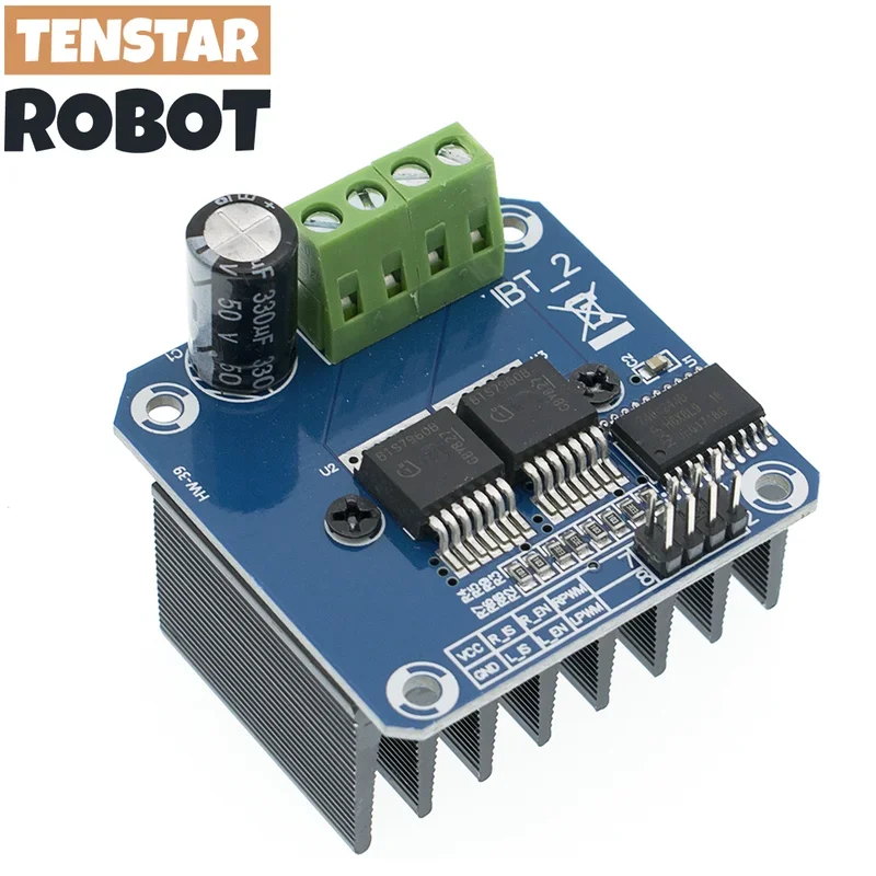 TENSTAR Double BTS7960 43A H-Bridge Модуль драйвера высокой мощности Diy Smart Car Диагностика тока