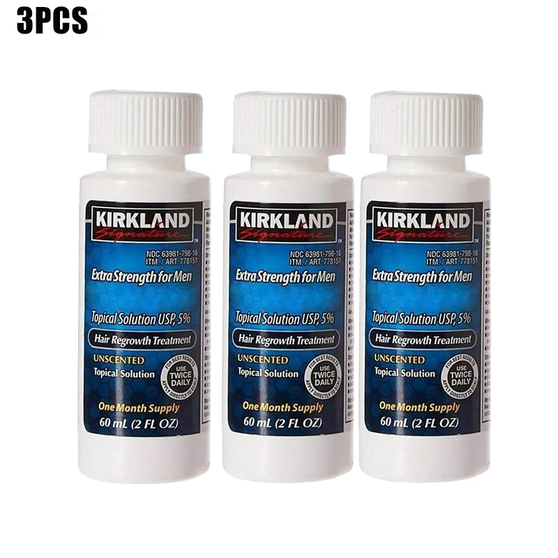 

2/3PCS KirKland Hair Growth Essence with 5% Active Ingredients External Solution for Men's Hair Loss and Hair Regeneration