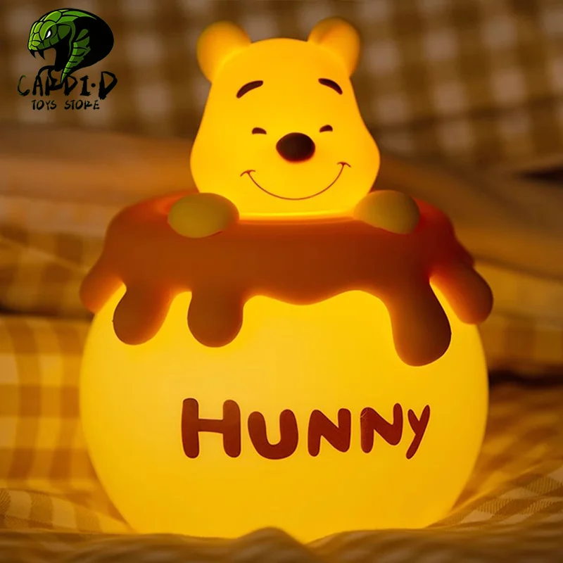 

Winnie Figure Sleep Lamp Night Light For Children Abs Silica Gel Toys Timed Shutdown Girl Birthday Gift Kids Boy Cute Soft Toy