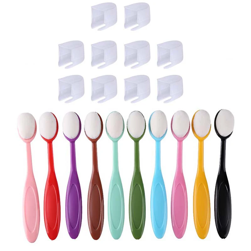 

10pcs Smooth Blending Brushes Drawing Painting Brushes Flat Kit DIY Scrapbook