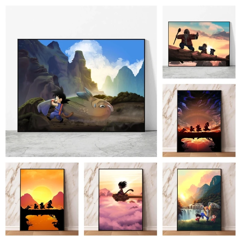 

Canvas Posters Dragon Ball Goku Modular Prints Wall Stickers Modern Living Room Decoration Paintings Children Gifts Classic