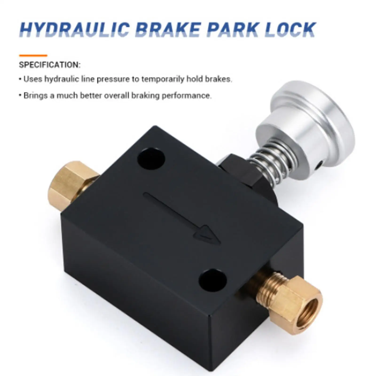 Brake Lock Hydraulic Parking Manual Line Alumunum Pressure Holder 1/8" NPT for Disc or Drums Trucks |