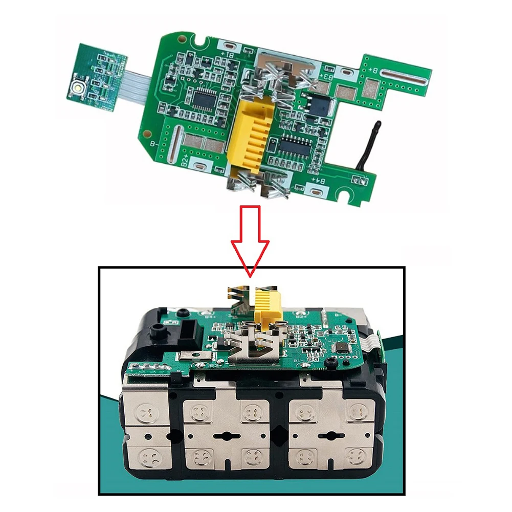 

For Makita 18V 3.0Ah BL1830 Lithium Battery Charging Protection Board Circuit Board Battery Indicator For Angle Grinders