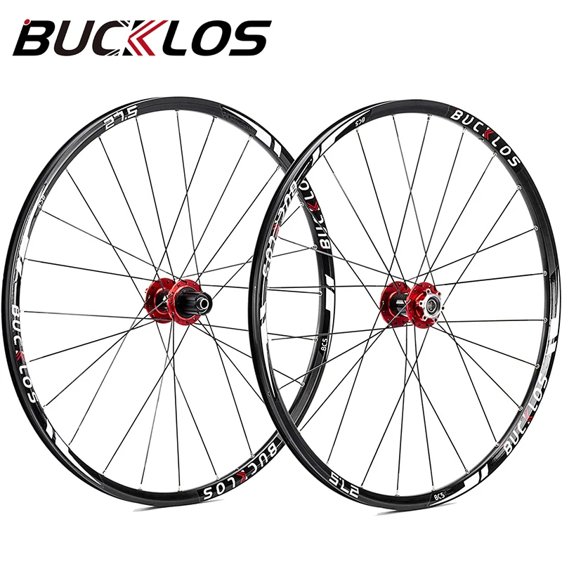 

BUCKLOS Bicycle Wheelset 26/27.5/29 inch Mountain Bike Wheel Quick Release Carbon Hub Front Rear MTB Wheel Set Bicycle Parts