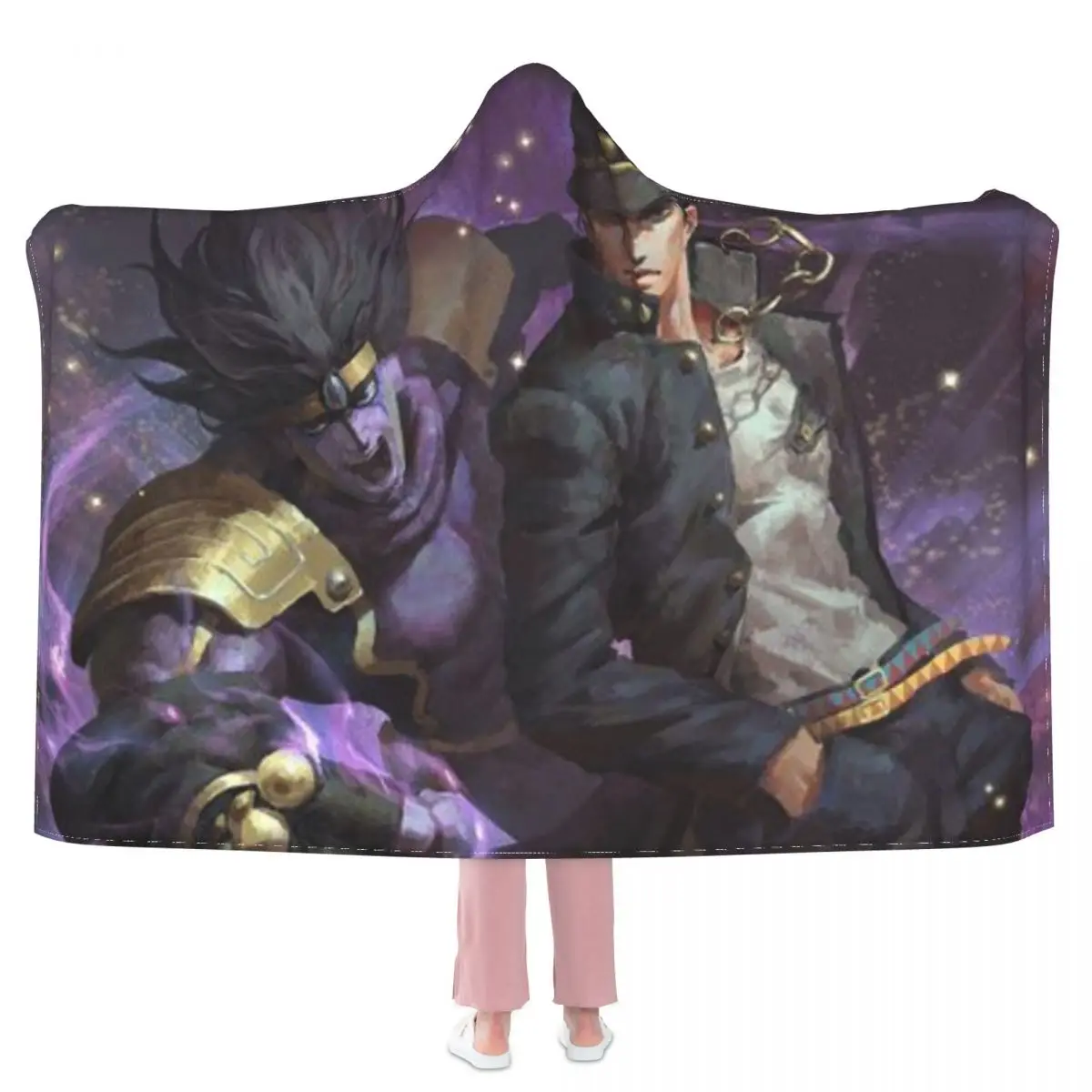 

Одеяло Kujo Jotaro, красочное Флисовое одеяло с капюшоном, зимнее мягкое Дешевое покрывало