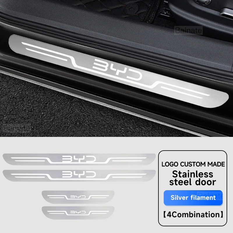 

Накладки на пороги из нержавеющей стали для BYD Atto 3 Act 3 Tang F3 Yuan Song plus автомобильные аксессуары