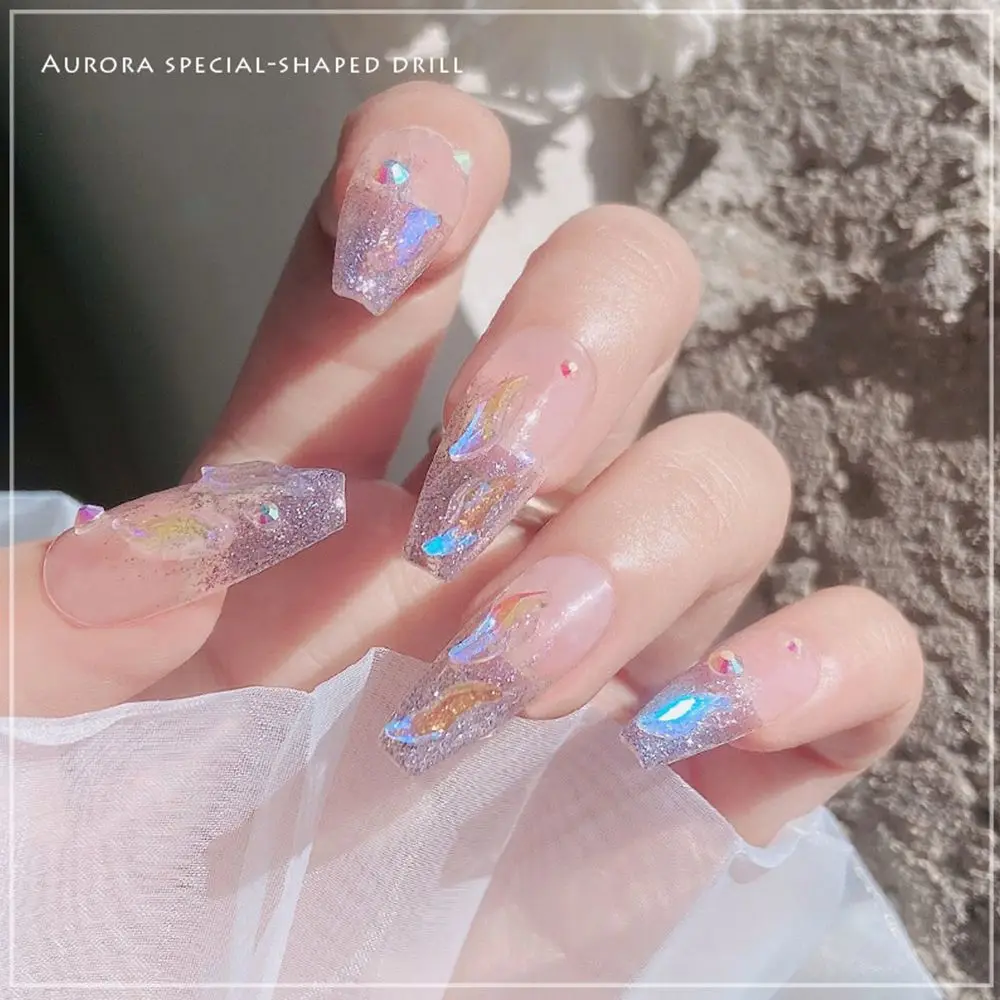 

20Pcs/box DIY Diamond Gems Nail Art Decorations 3D Glitter Flatback Nail Rhinestones Special-shaped Rhinestones S-shaped
