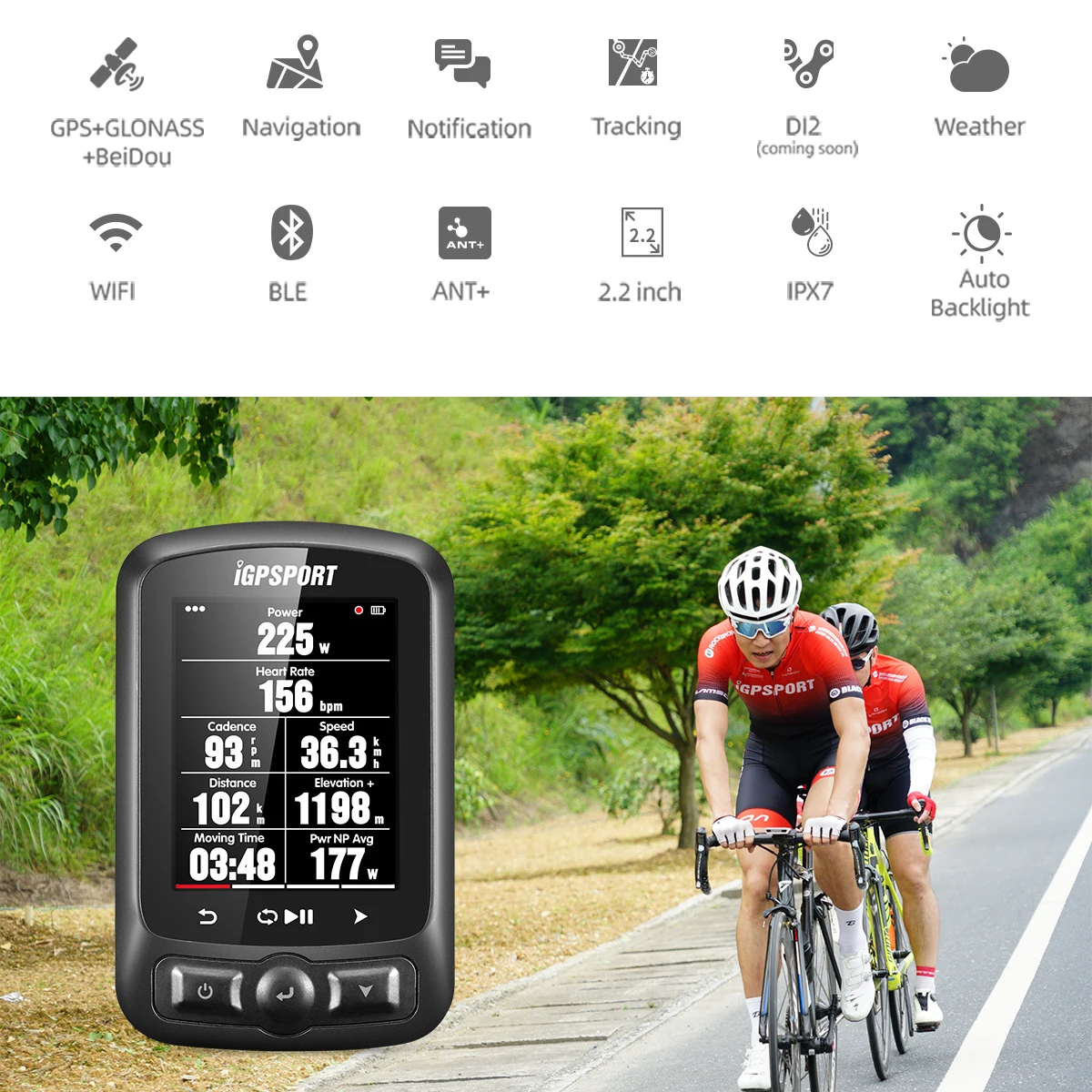 IGS620 iGPSPORT Igs 620 Cycle Computer Navigation Speedometer Outdoor Riding Sensor Accessories GPS Wholesale with candence