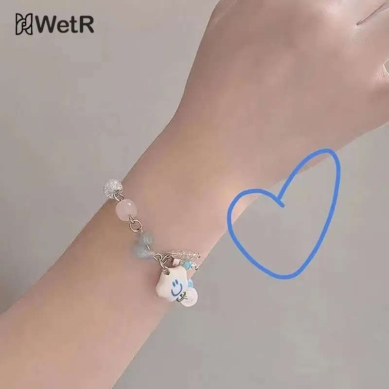 Женский браслет Y2k с бусинами в виде синего облака модный нишевой стиле Instagram