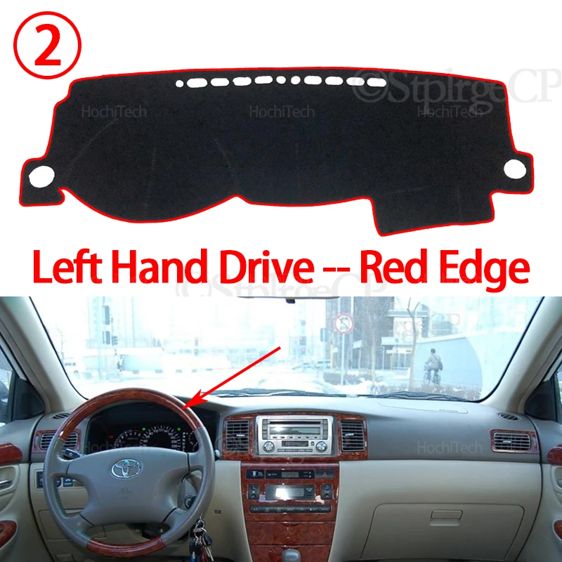

Для Toyota Corolla E120 E130 2000-2007 противоскользящий чехол для приборной панели, защитная накладка, автомобильные аксессуары, солнцезащитный ковер
