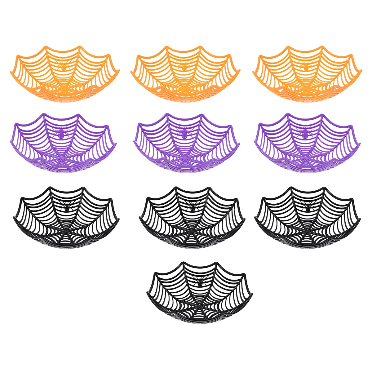 

10 Pcs Aldult Halloween Fruit Basket Crawfish Trays Bowls Candy Large Plastic Storage