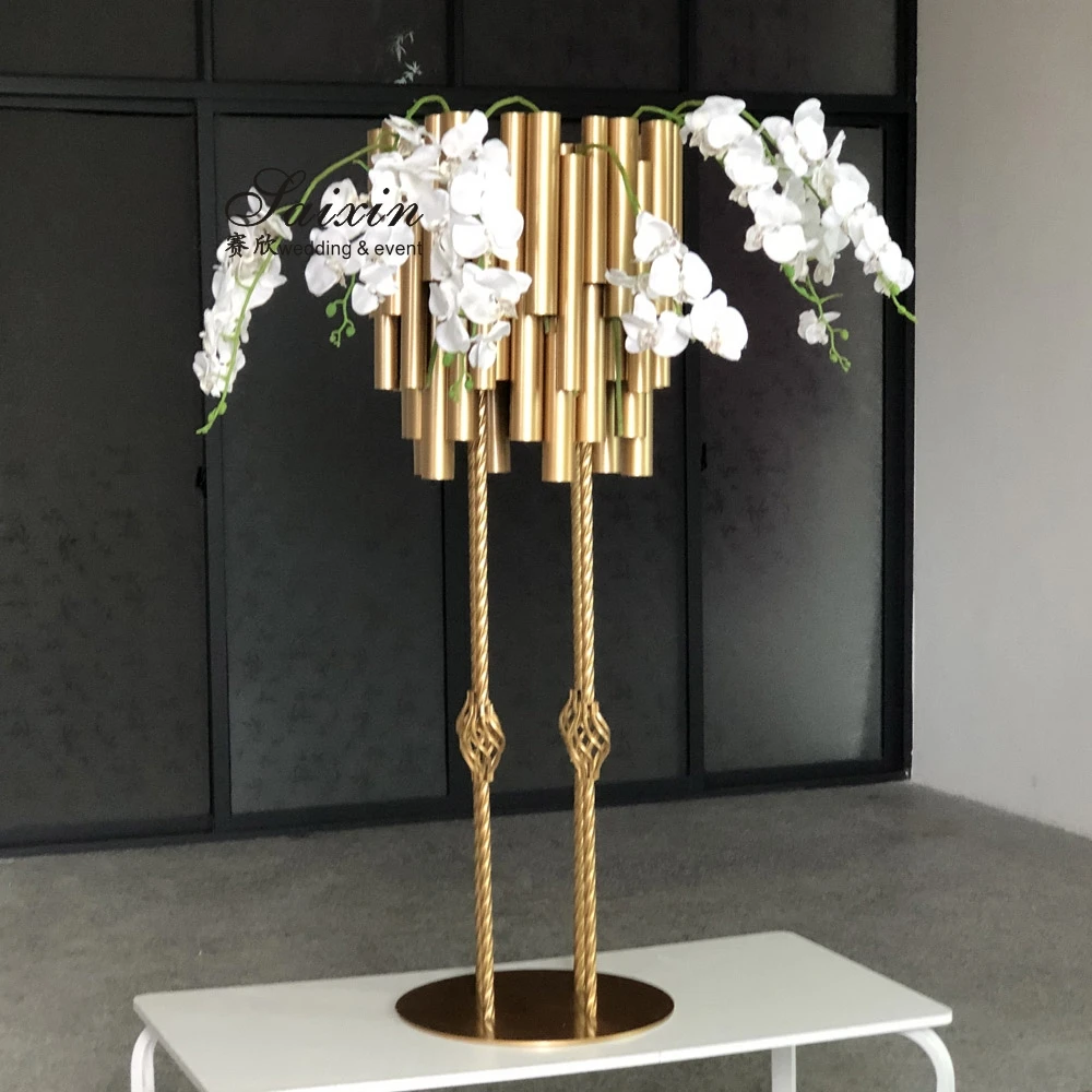 Фотоэлемент нового дизайна, Свадебный центральный элемент, Золотой фотоэлемент, высокий Свадебный Декоративный стенд