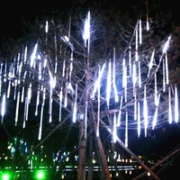 3 set 8 tubes meteor shower rain led string lights street garlands christmas tree decorations for outdoor garden fairy lights