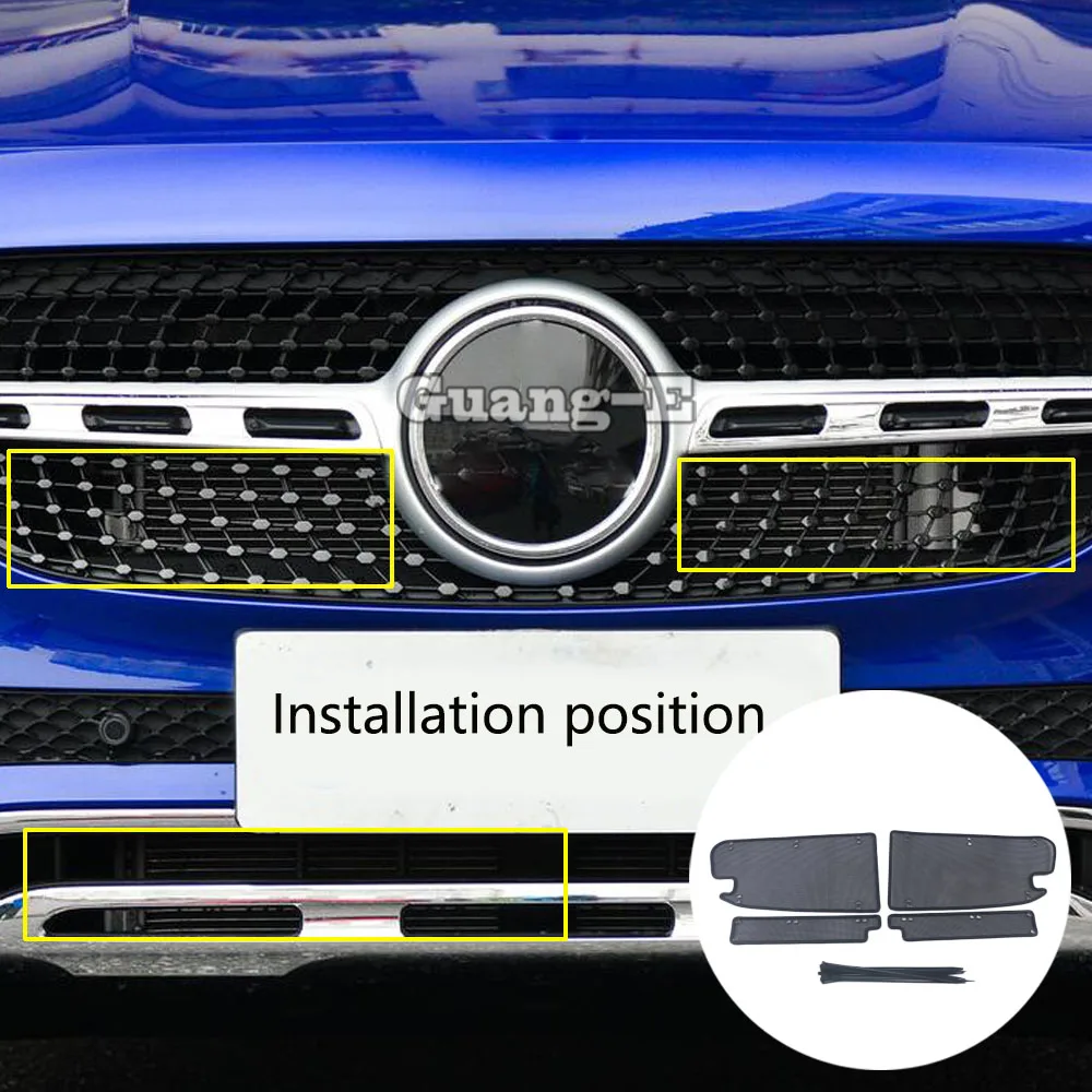 

Автомобильная решетка, сетка для защиты от насекомых, передняя решетка, сетка, сетка из нержавеющей стали для Mercedes Benz GLA 2020 2021 2022 2023