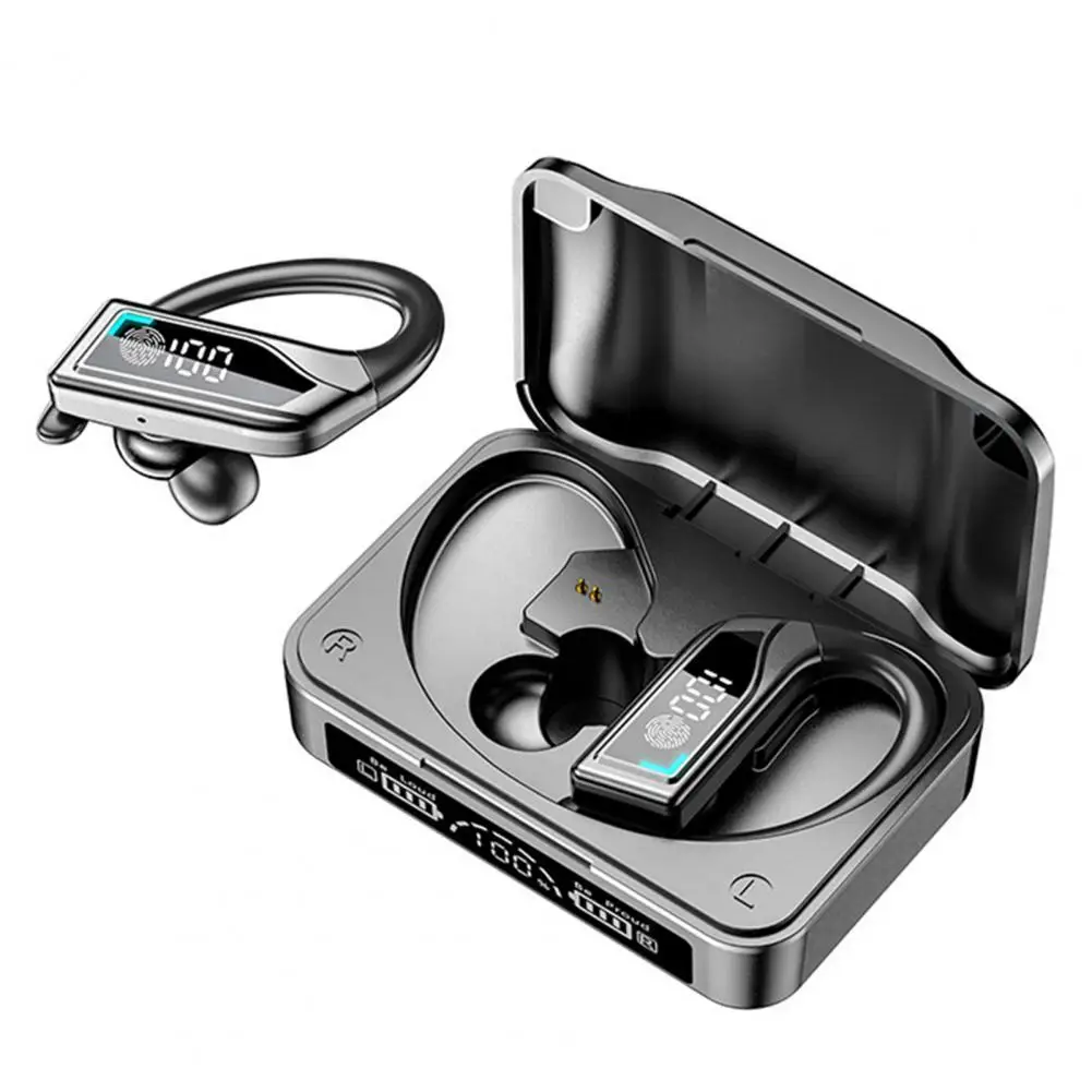 Беспроводная компактная Bluetooth-гарнитура Q8 5.2 с ушным крючком беспроводные