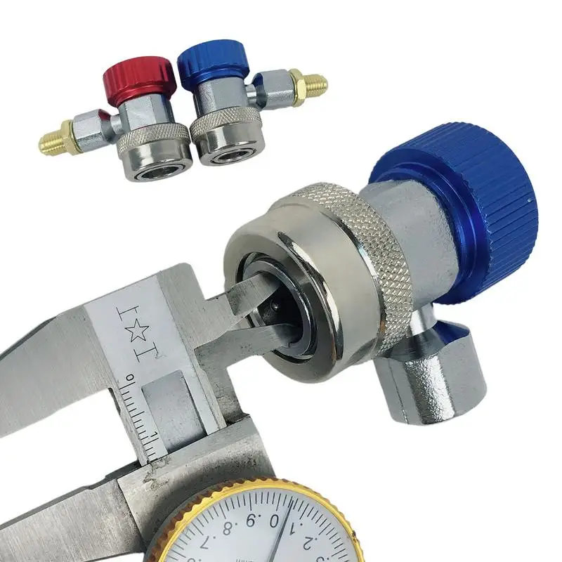 

R134a Refrigerant Hose Adaptor 1/4 Flares Adjustable Car Air Conditioner R134a Adapter Hoses Fittings LP Connectors Used For Car