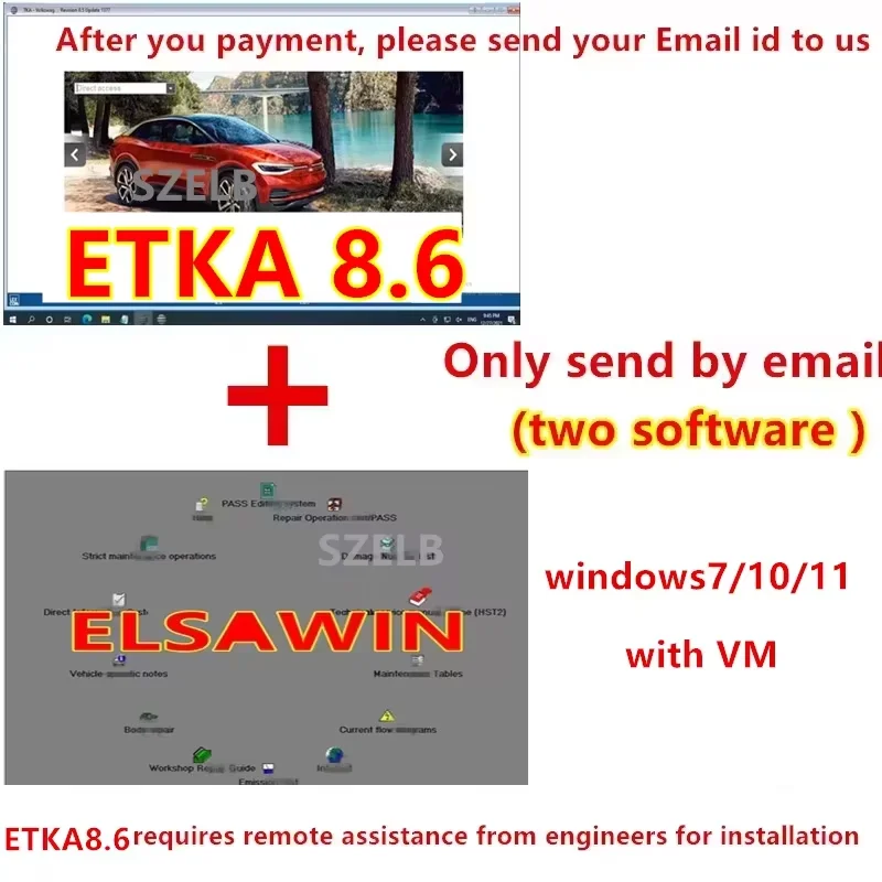 

Etka 8.6 с программным обеспечением Elsawin 6.0 программное обеспечение для ремонта Групповые транспортные средства Каталог электронных запчастей для A-udi для V-W A