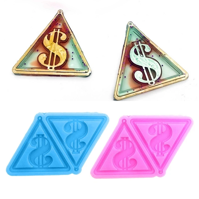

R3MC Dollar Shaped Silicone Pendant Molds Jewelry Tools Keychain Decorations